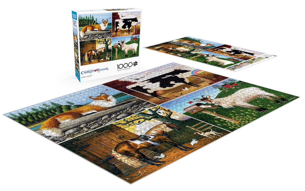 Charles Wysocki: Animal Collage 1000 Piece Puzzle