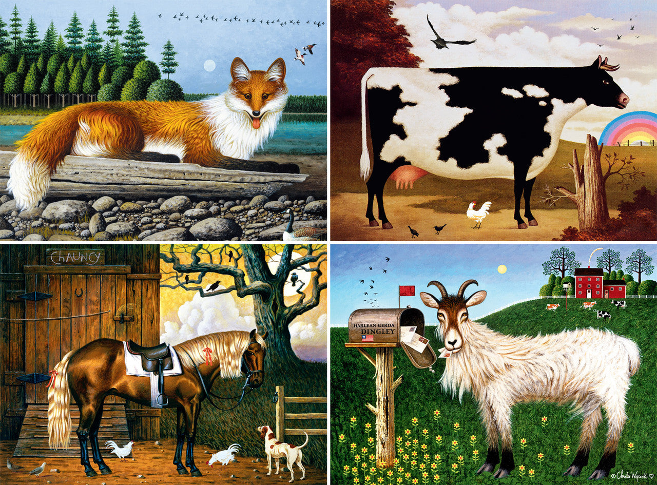 Charles Wysocki: Animal Collage 1000 Piece Puzzle