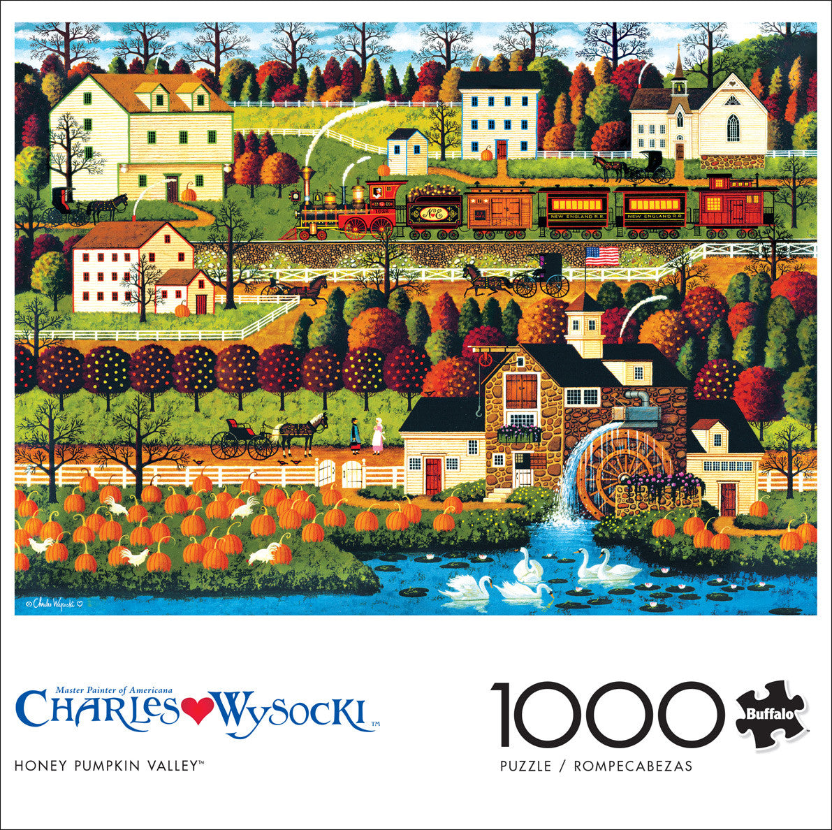 Charles Wysocki: Honey Pumpkin Valley 1000 Piece Puzzle