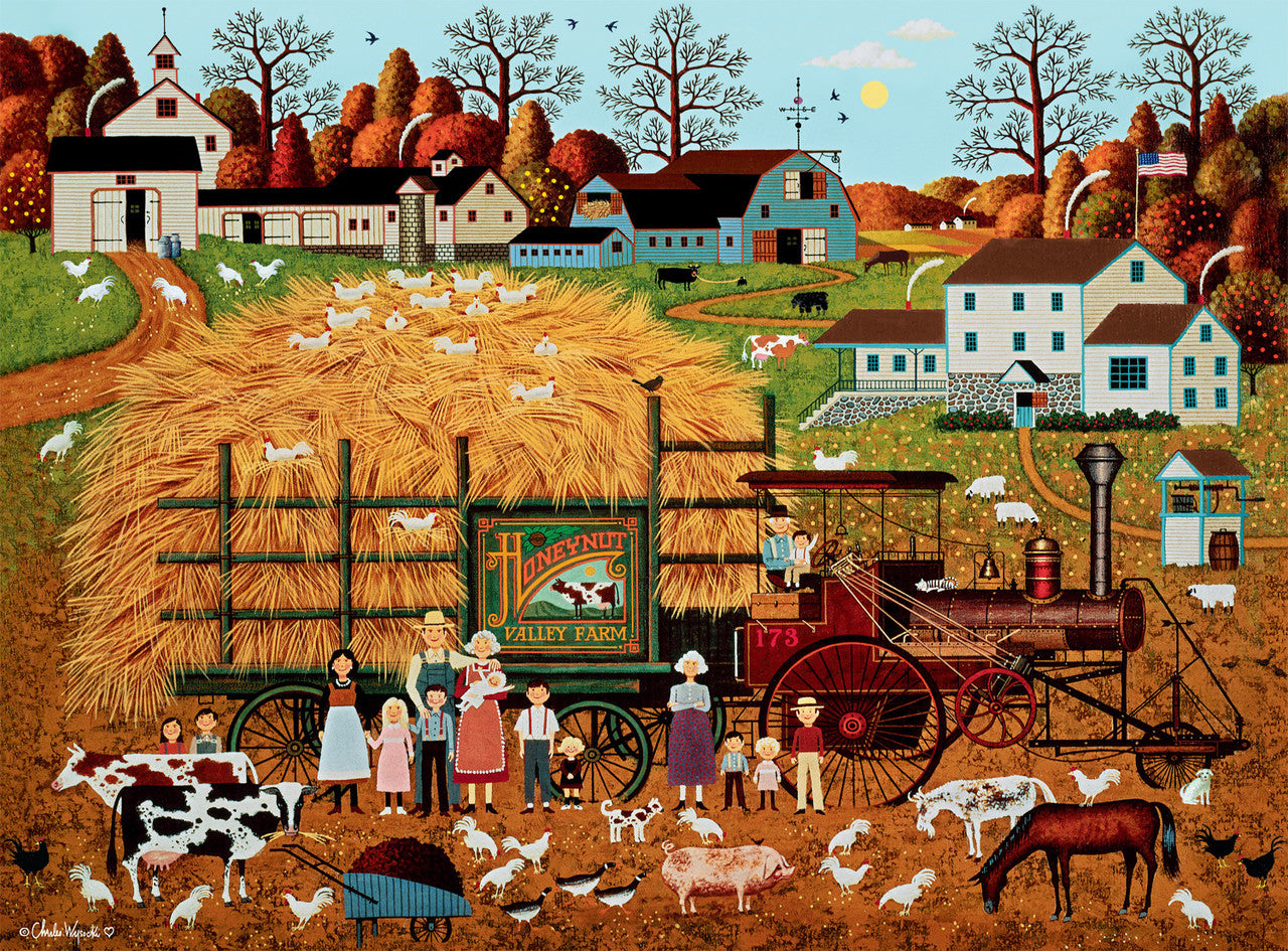 Charles Wysocki: Honeynut Valley Farm 1000 Piece Puzzle
