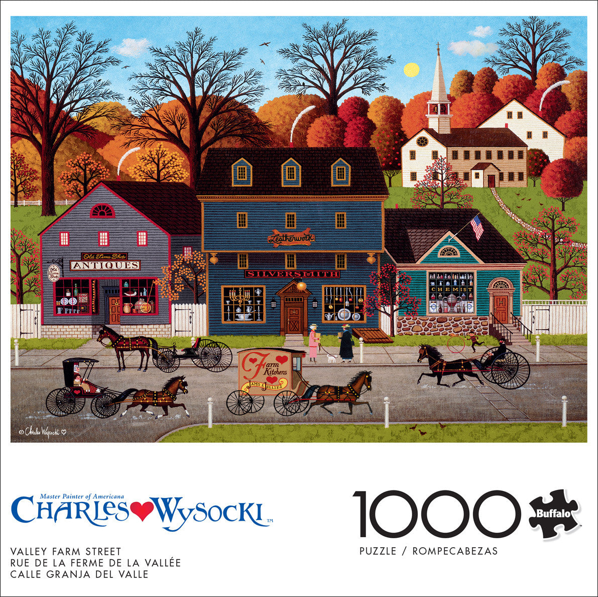 Charles Wysocki: Valley Farm Street 1000 Piece Puzzle