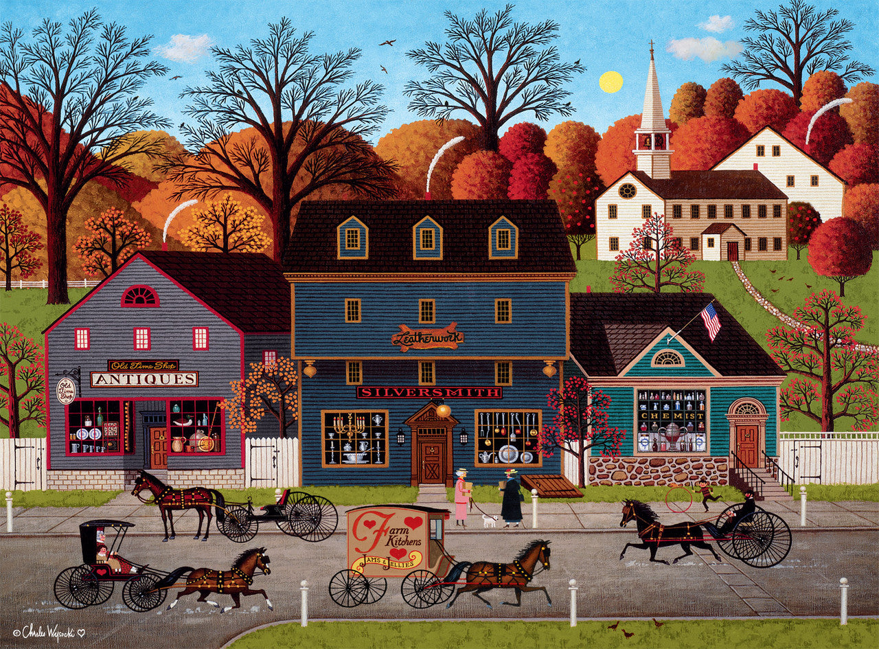Charles Wysocki: Valley Farm Street 1000 Piece Puzzle