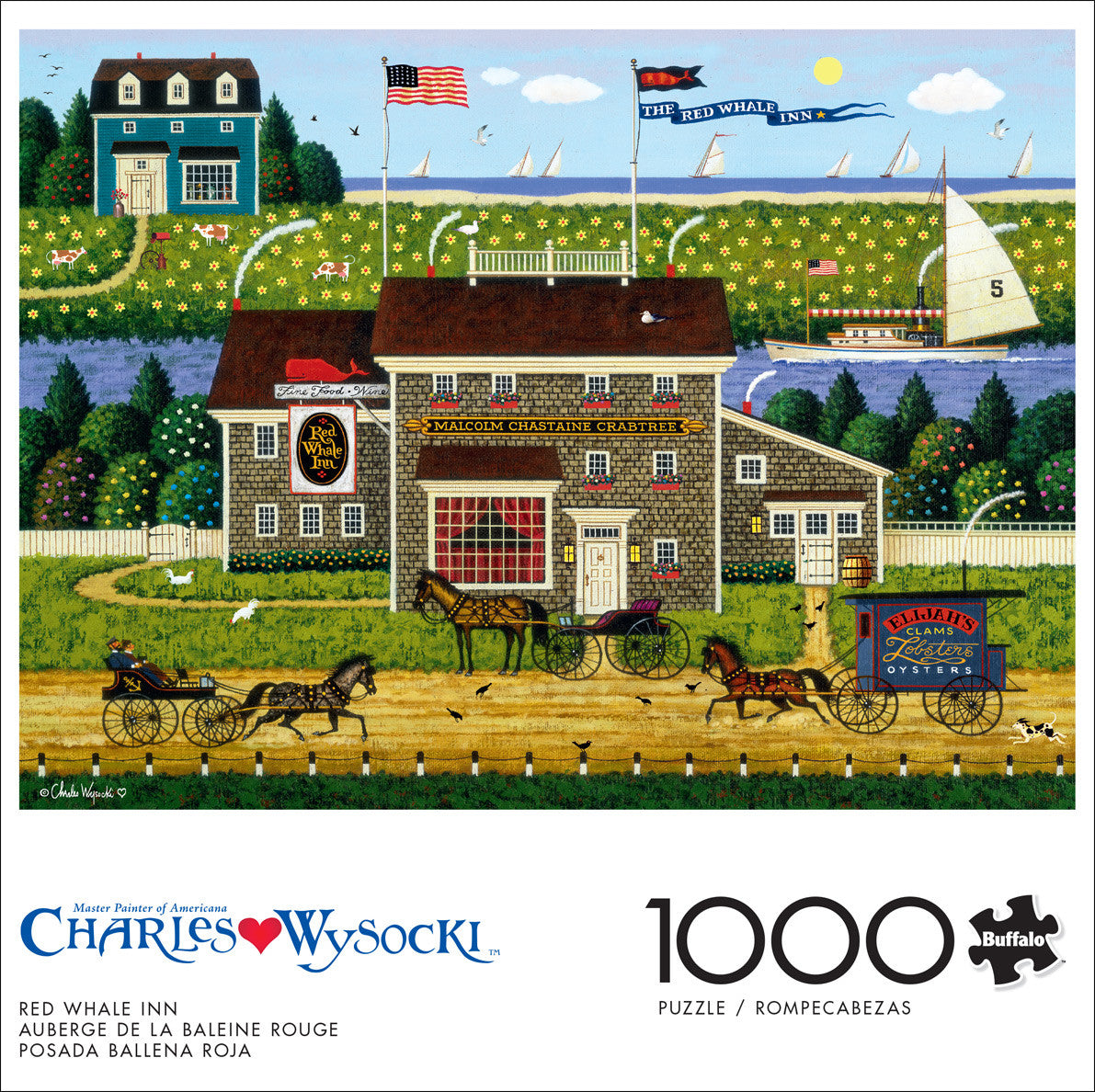 Charles Wysocki: Red Whale Inn 1000 Piece Puzzle