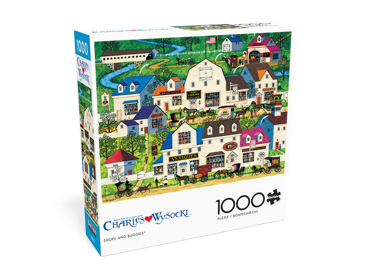 Charles Wysocki: Shops and Buggies 1000 Piece Puzzle