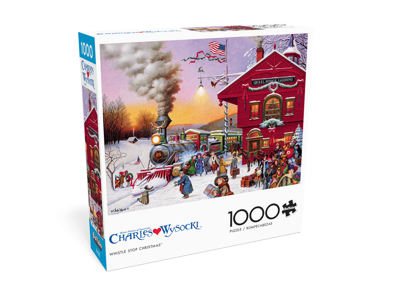Charles Wysocki: Whistle Stop Christmas 1000 Piece Puzzle