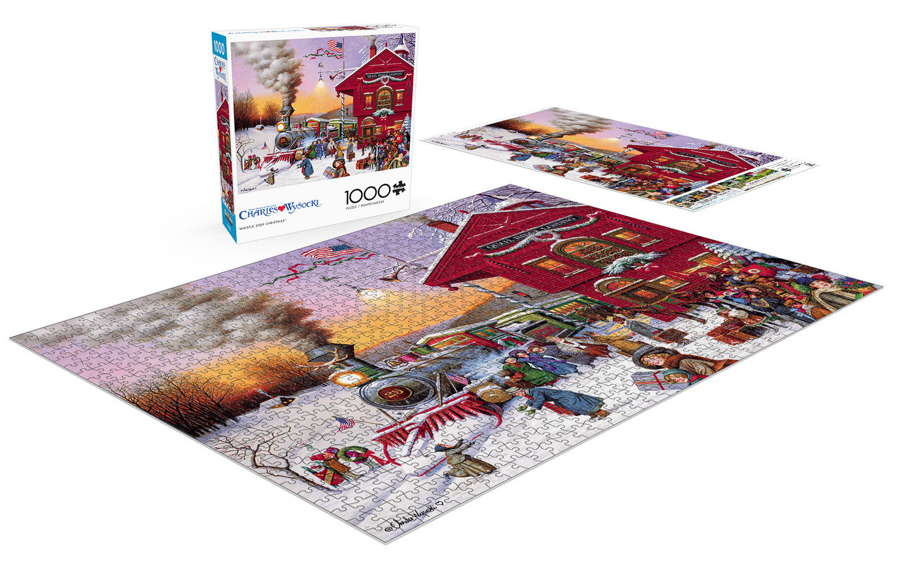 Charles Wysocki: Whistle Stop Christmas 1000 Piece Puzzle