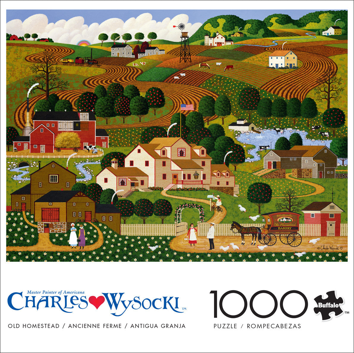 Charles Wysocki: Old Homestead 1000 Piece Puzzle