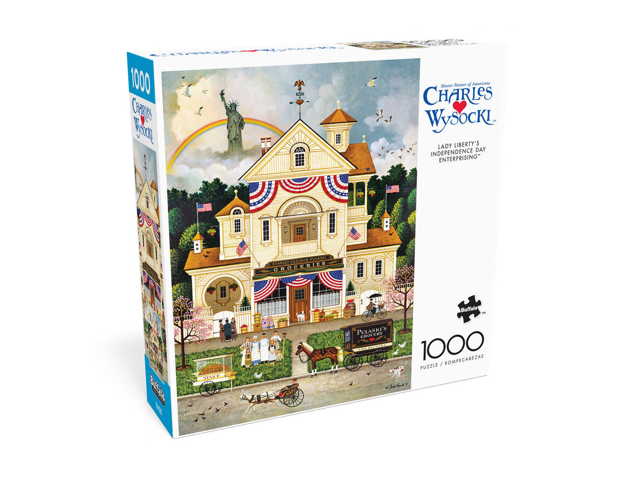 Charles Wysocki: Lady Liberty's Independence Day 1000 Piece Puzzle