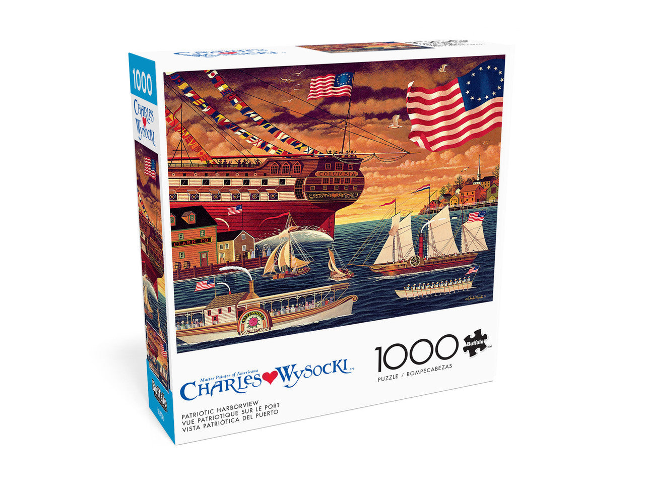 Charles Wysocki: Patriotic Harborview 1000 Piece Puzzle