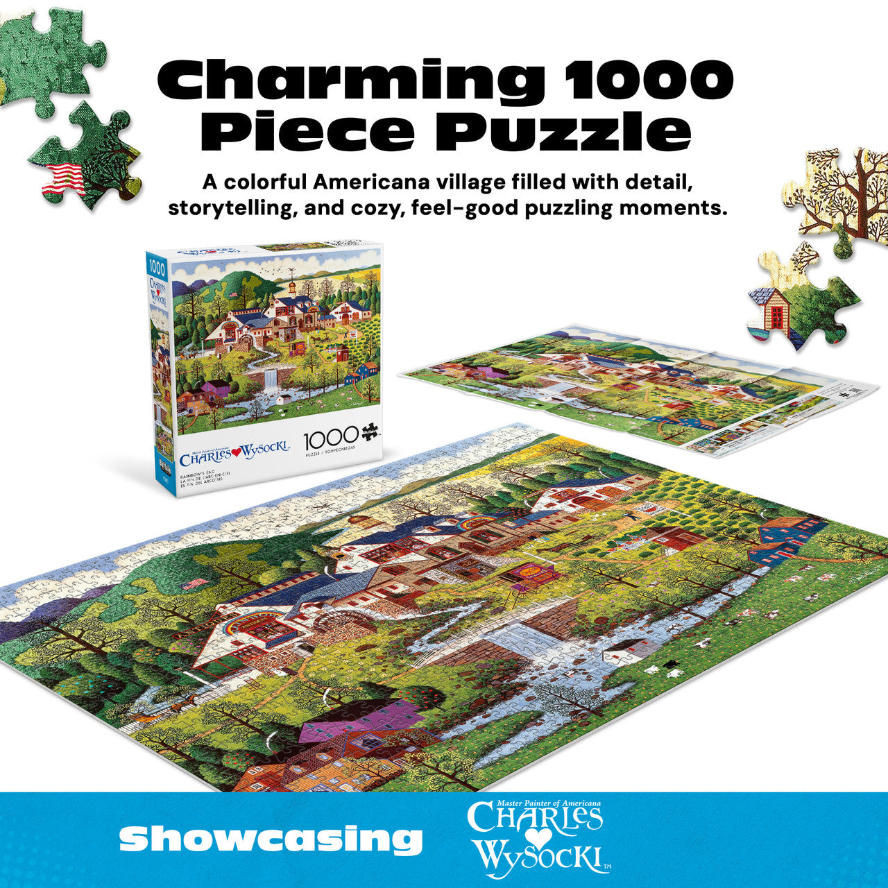Charles Wysocki: Rainbow's End 1000 Piece Puzzle – Buffalo Games