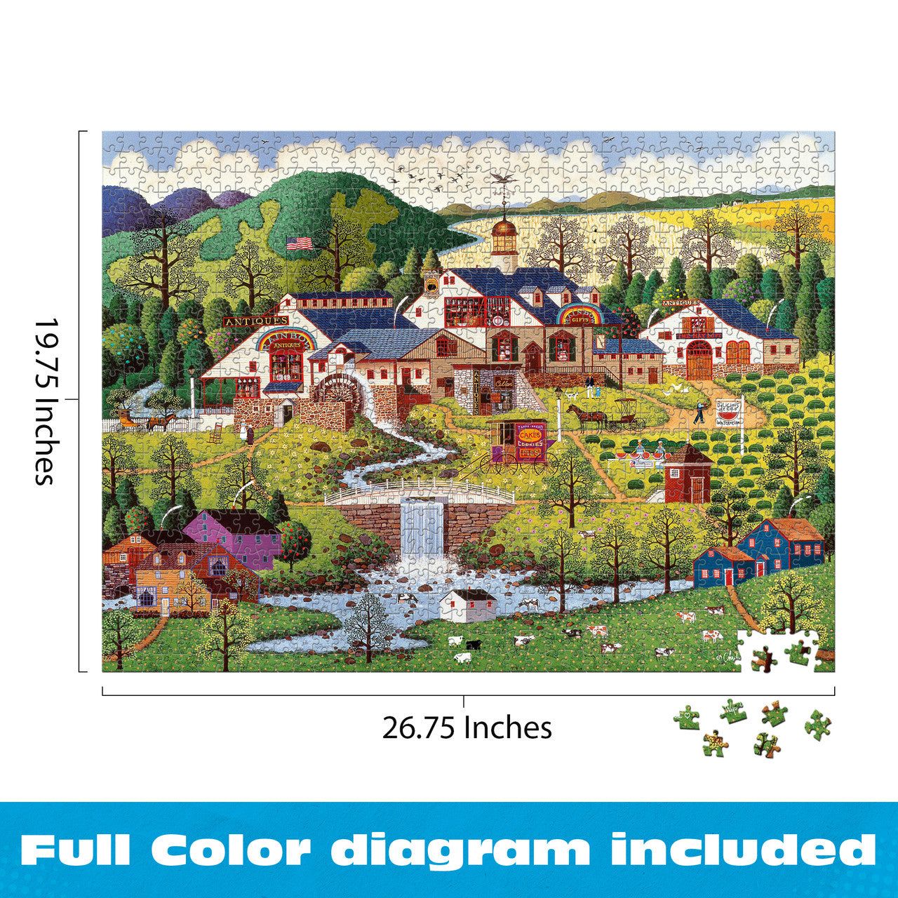 Charles Wysocki: Rainbow's End 1000 Piece Puzzle – Buffalo Games