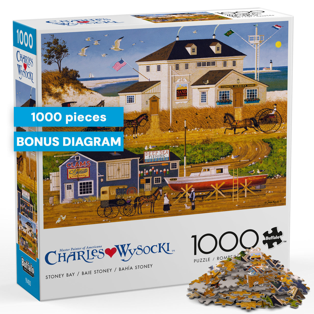 Charles Wysocki: Stoney Bay 1000 Piece Puzzle – Buffalo Games