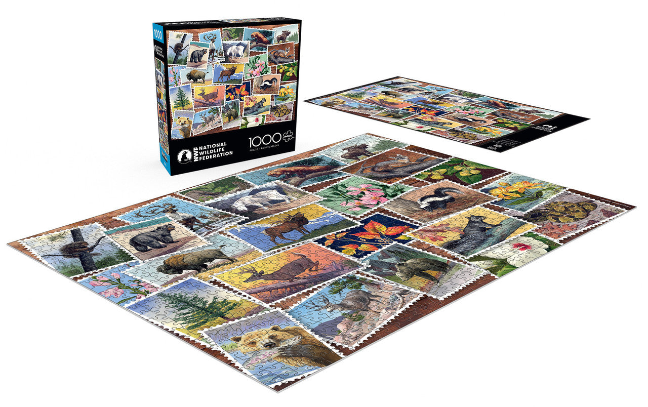 National Wildlife Federation Stamps Collage 1000 Piece Puzzle