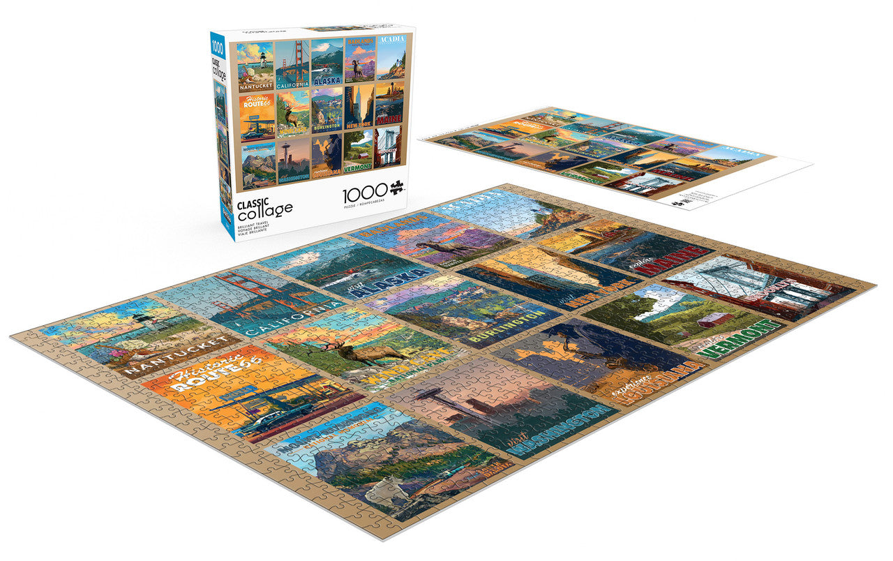 Collage: Brilliant Travel 1000 Piece Puzzle