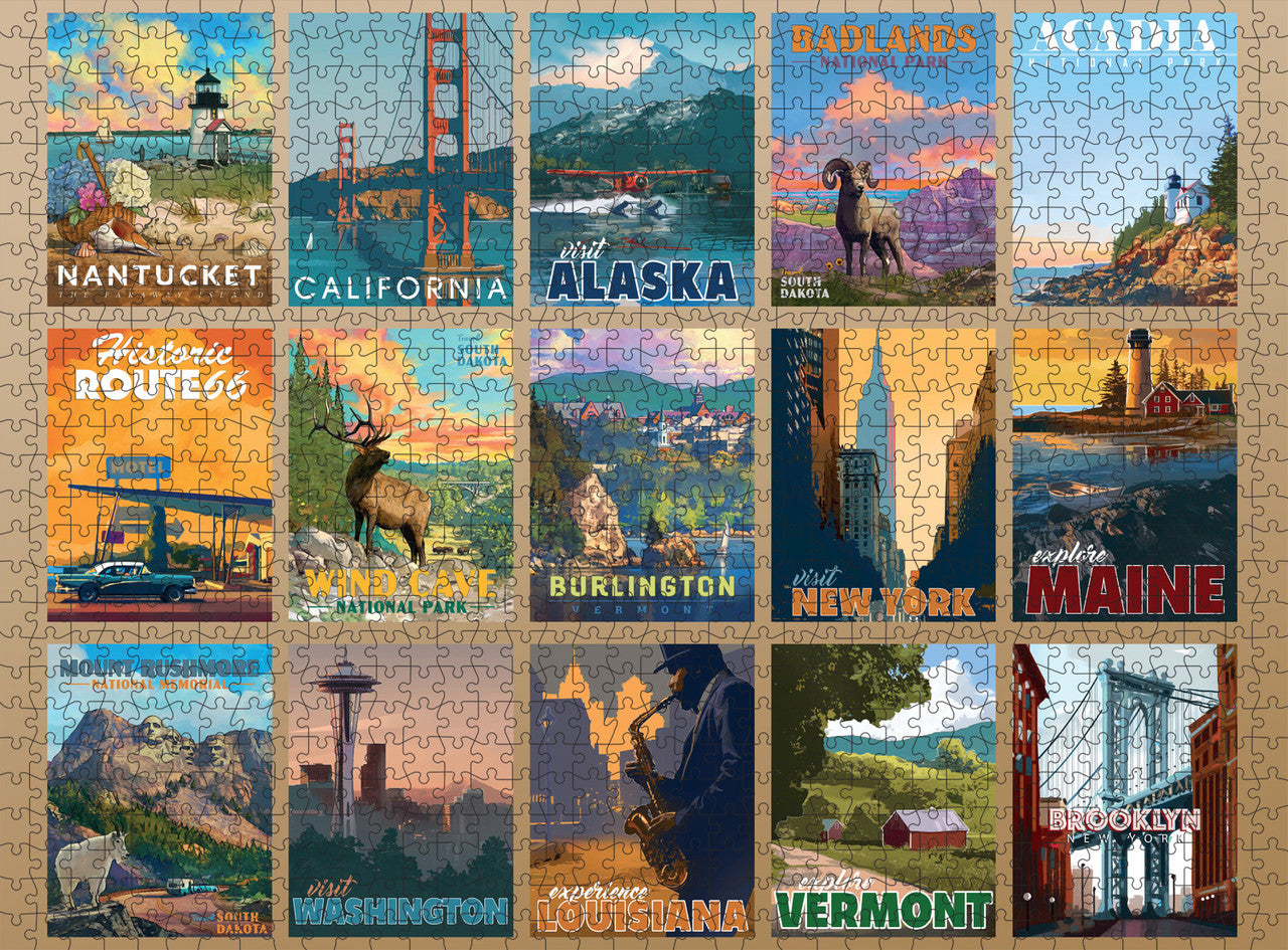Collage: Brilliant Travel 1000 Piece Puzzle