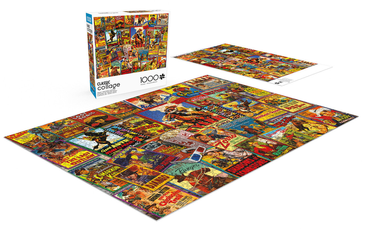 Collage: Great Western Posters 1000 Piece Puzzle