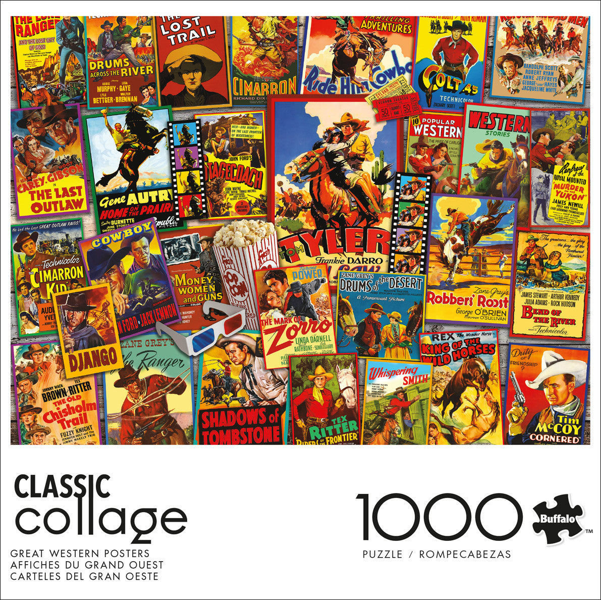 Collage: Great Western Posters 1000 Piece Puzzle