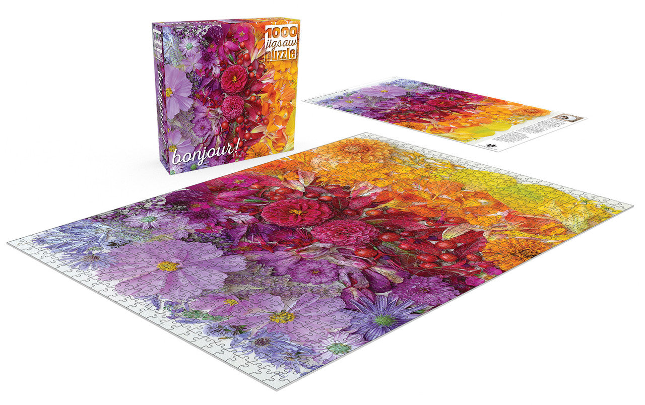 Bonjour: Gradient Flora 1000 Piece Puzzle