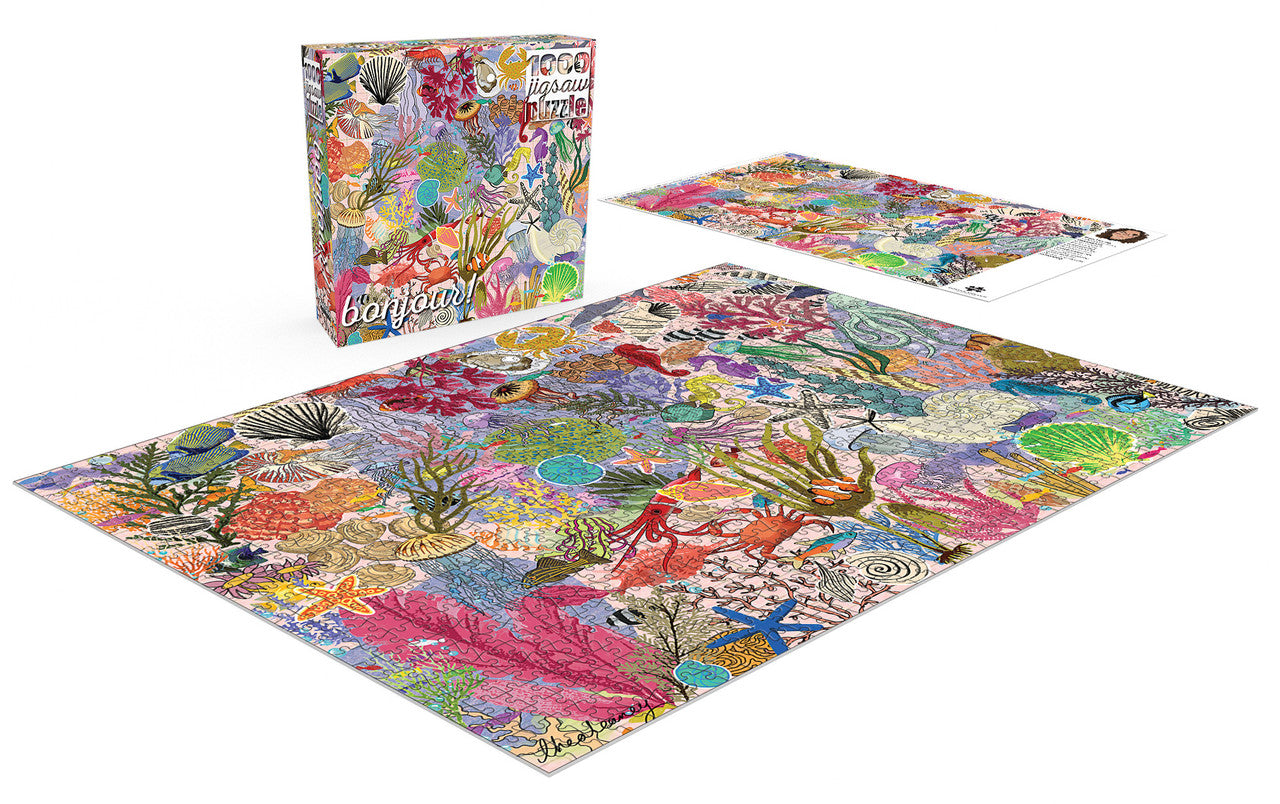 Bonjour: Sea Life Stickers 1000 Piece Puzzle