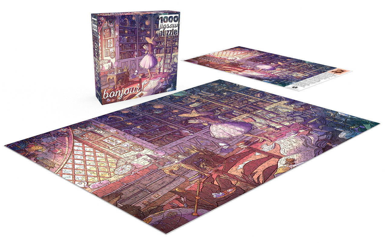 Bonjour: Witch's Library 1000 Piece Puzzle