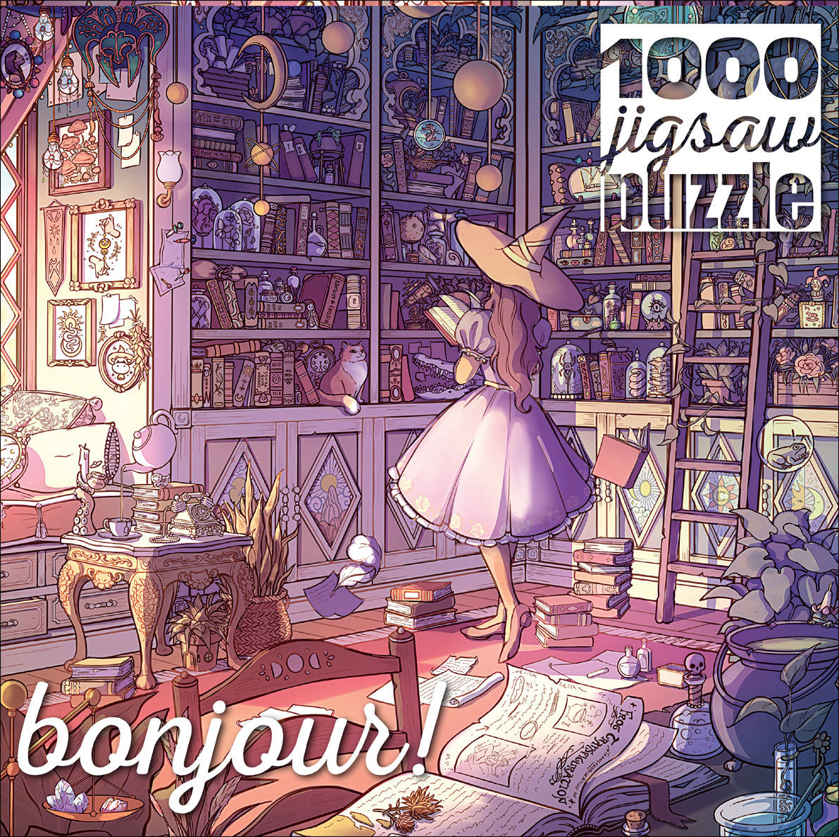 Bonjour: Witch's Library 1000 Piece Puzzle