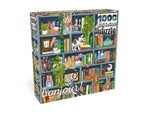 Bonjour: Cats at Home Library 1000 Piece Puzzle