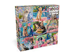 Bonjour: Cats and Dogs Collage 1000 Piece Puzzle