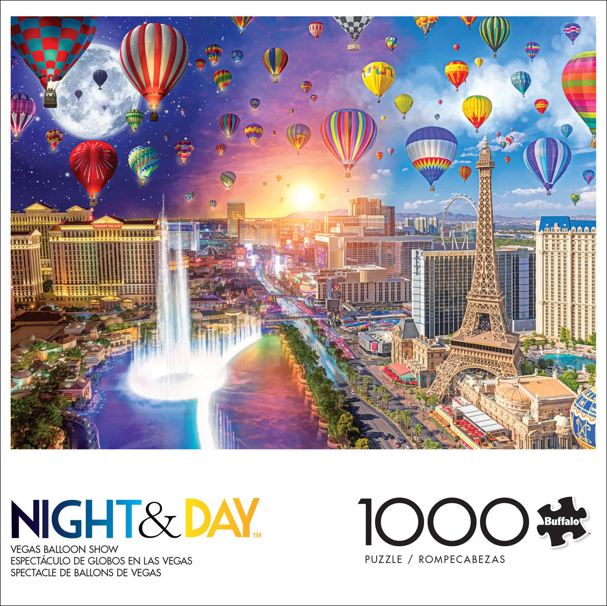 Night & Day: Vegas Balloon Show 1000 Piece Puzzle