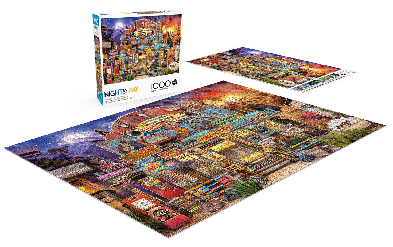 Night & Day: Wild West Trading Post 1000 Piece Puzzle