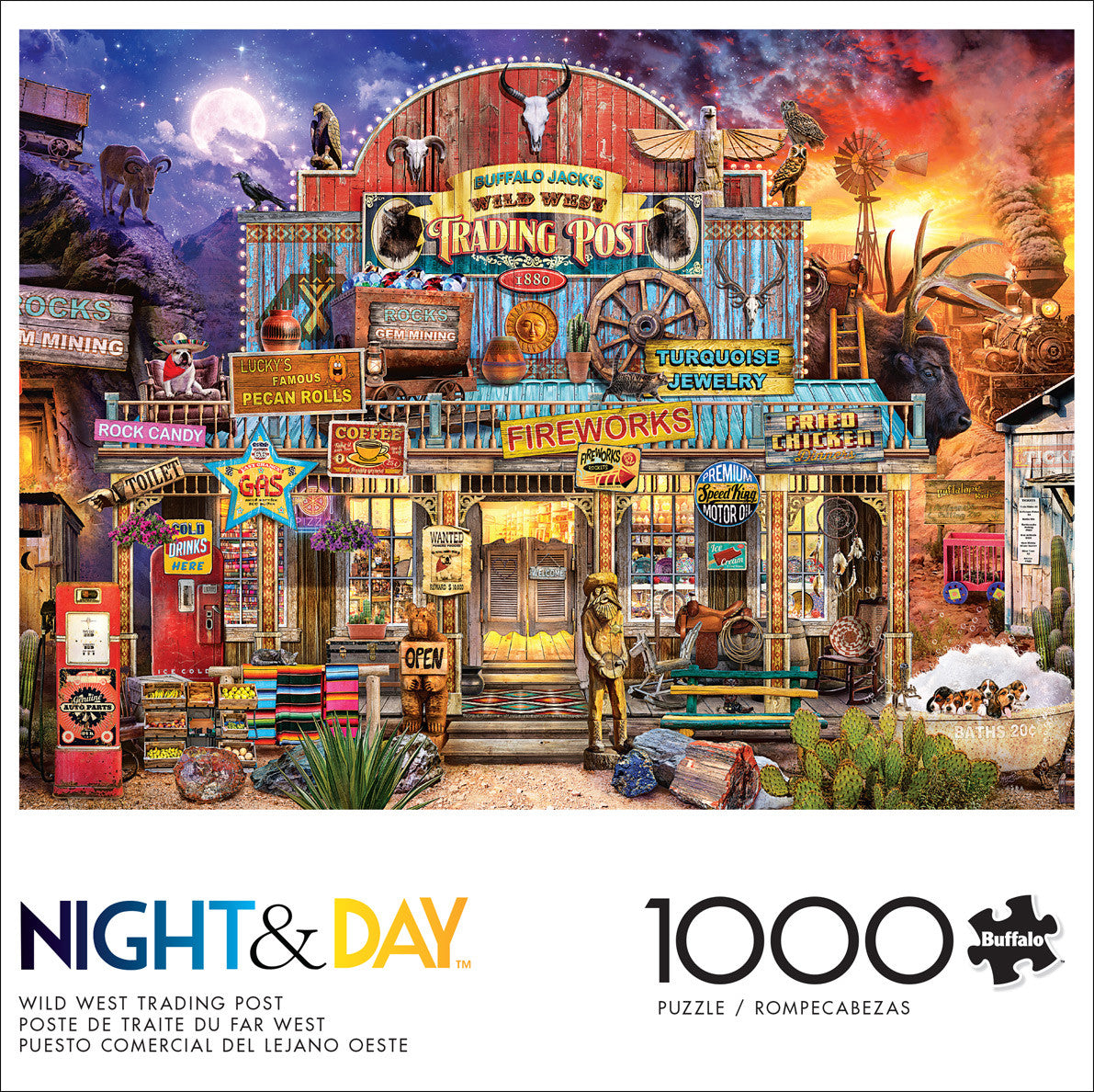 Night & Day: Wild West Trading Post 1000 Piece Puzzle