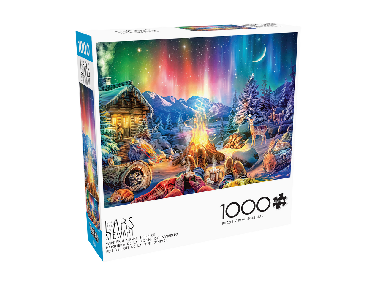 Lars Stewart: Winter's Night Bonfire 1000 Piece Puzzle