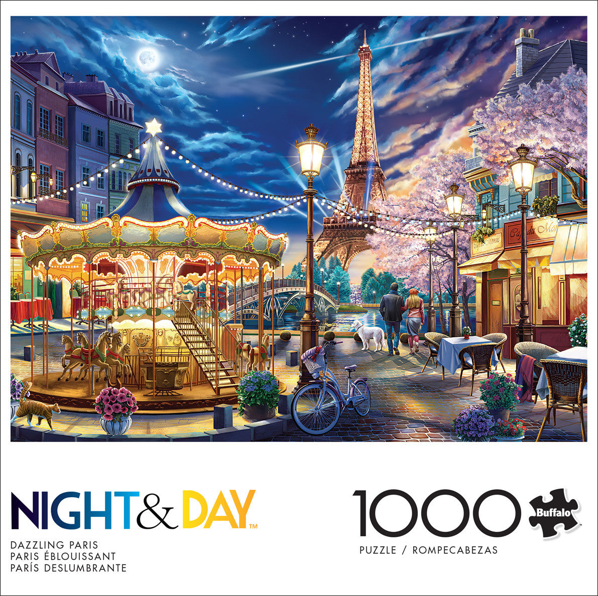 Night & Day: Dazzling Paris 1000 Piece Puzzle