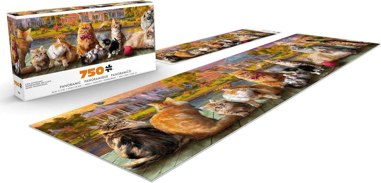 Cats Panoramic 750 Piece Panoramic Puzzle