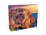Sapphire Select: Cinque Terre Sunset 1000 Piece Puzzle  (Premium Blue Board)