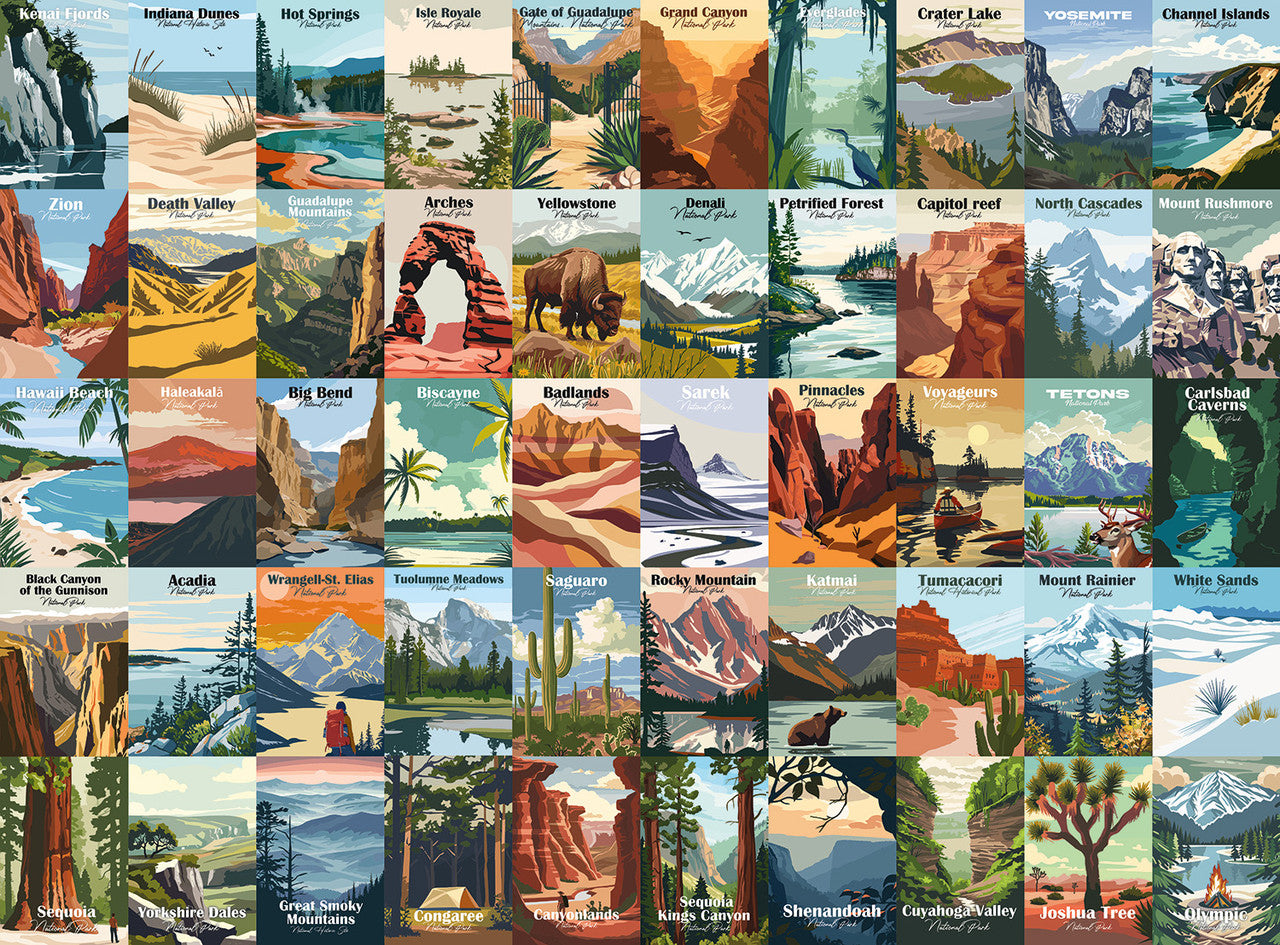 Sapphire Select: Our National Parks 1000 Piece Puzzle (Premium Blue Board)