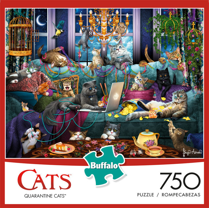 Cats Quarantine Cats 750 Piece Jigsaw Puzzle Front