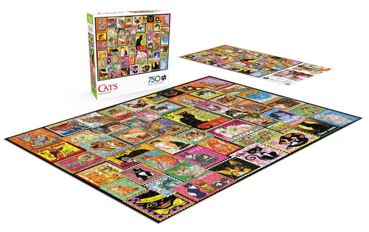 Cats: Cats on Stamps 750 Piece Puzzle