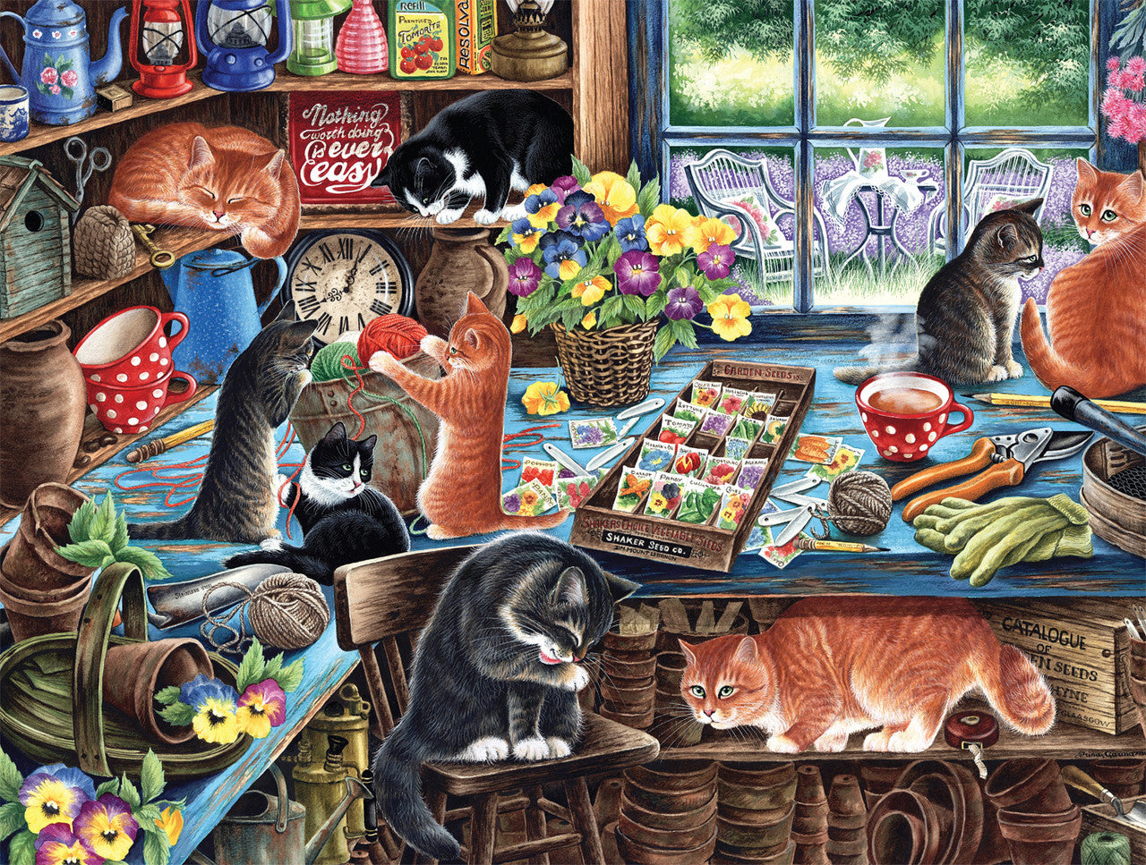 Cats: In the Garden Shed 750 Piece Puzzle