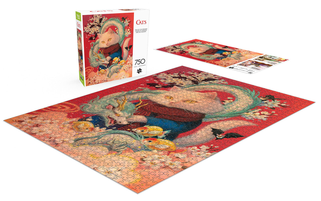 Cats: Year of the Dragon 750 Piece Puzzle