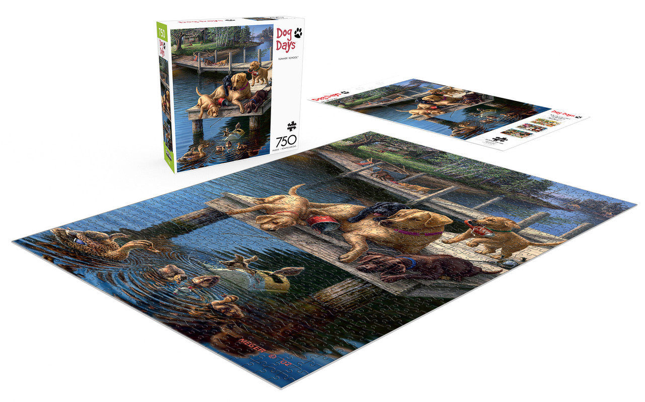 Dog Days Summer School 750 Piece Jigsaw Puzzle Contents