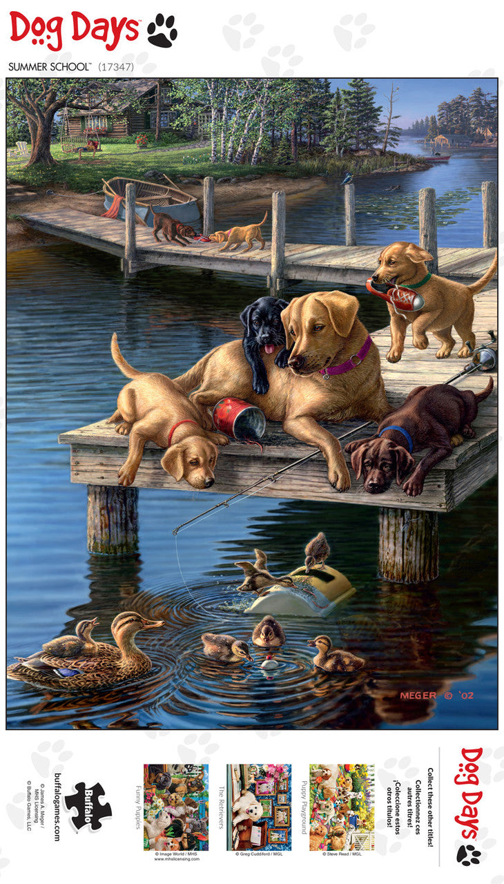 Dog Days Summer School 750 Piece Jigsaw Puzzle Poster