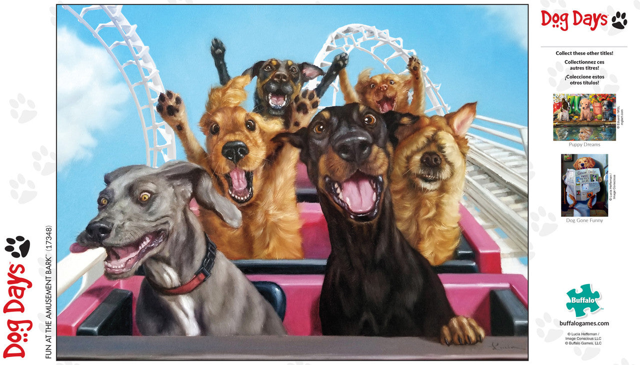 Dog Days Fun at the Amusement Bark 750 Piece Jigsaw Puzzle Poster