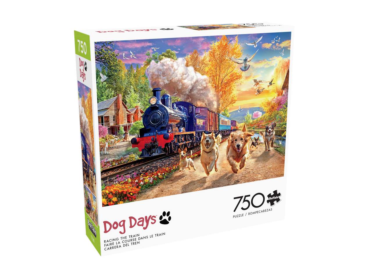 Dog Days: Racing the Train 750 Piece Puzzle