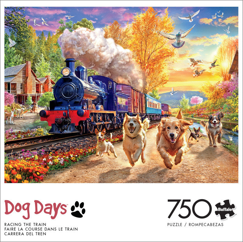Dog Days: Racing the Train 750 Piece Puzzle