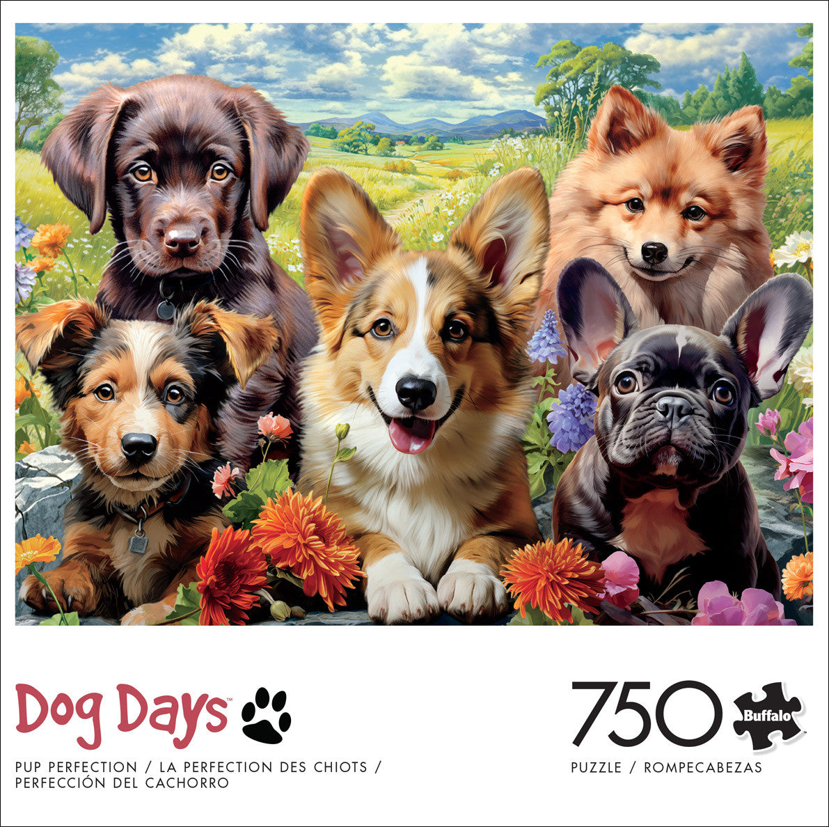 Dog Days: Pup Perfection 750 Piece Puzzle