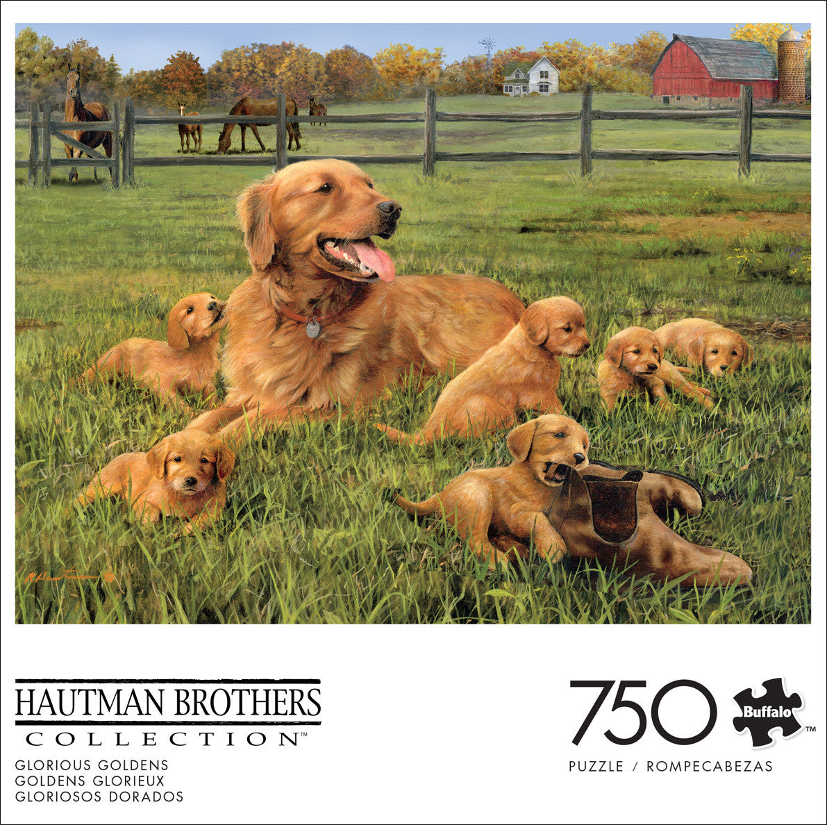 Dog Days: Glorious Goldens 750 Piece Puzzle