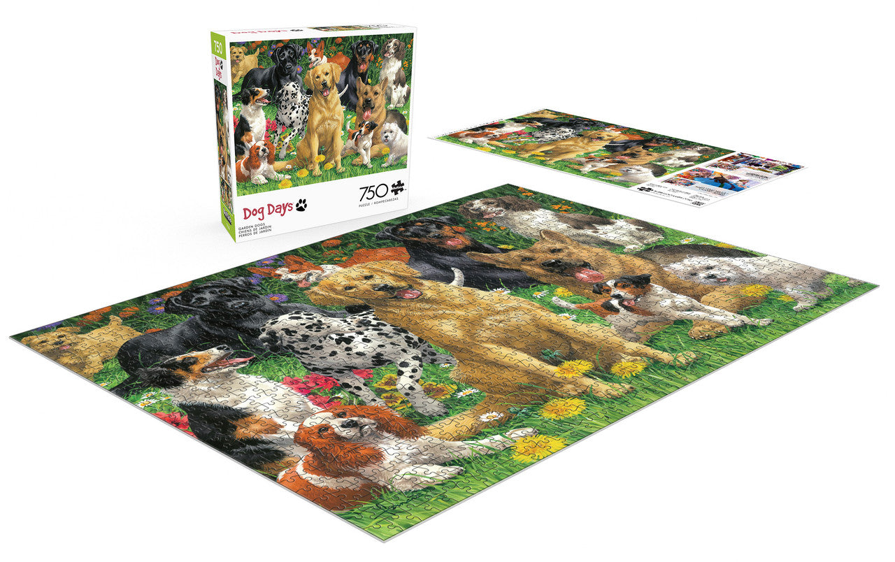 Dog Days: Garden Dogs 750 Piece Puzzle
