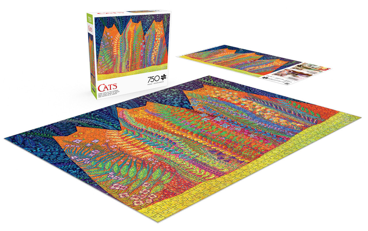 Cats: Three Cats in the Garden 750 Piece puzzle