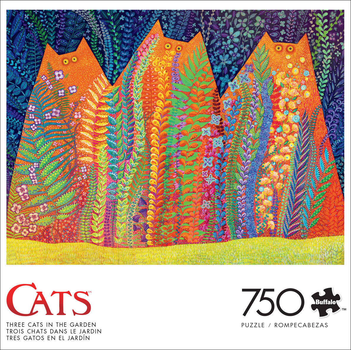 Cats: Three Cats in the Garden 750 Piece puzzle