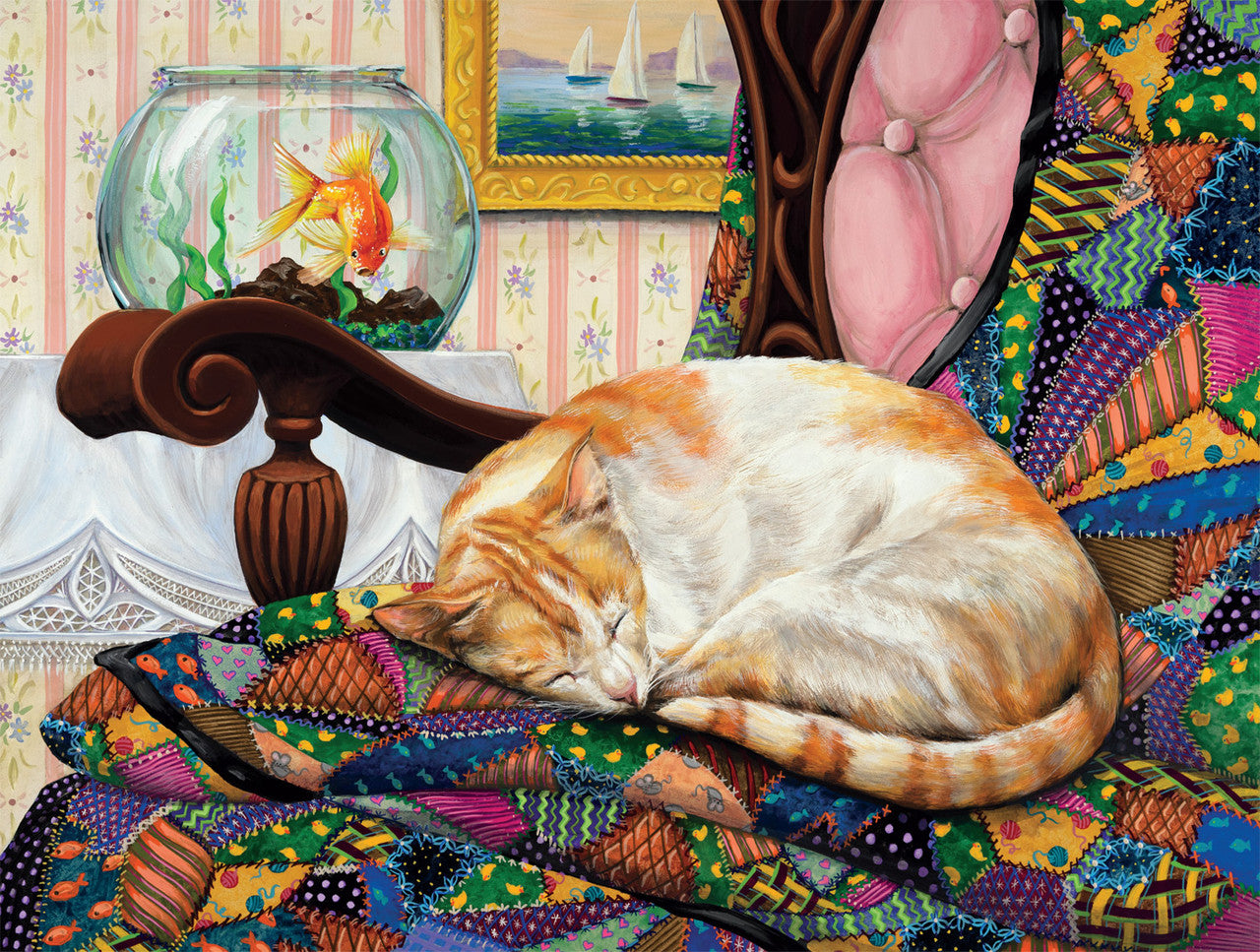 Cats: Sleeping Quilt Cat 750 Piece Puzzle